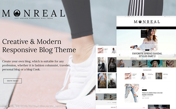 Monreal - Fashion Blog WordPress Theme